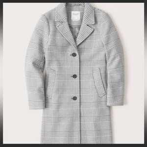 Abercrombie Dad Coat - Grey Plaid